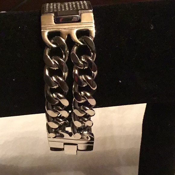MENS SILVER BRACELETS WITH CROSSS - Picture 2 of 4